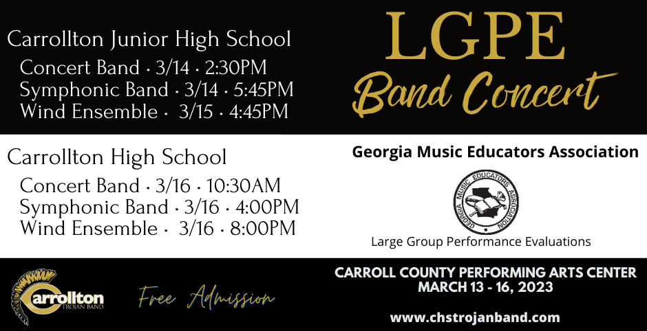 Congratulations to our All-State students! LGPE on 3/16 • Guard friends and family show on 3/30 • Come out and support your Trojans!