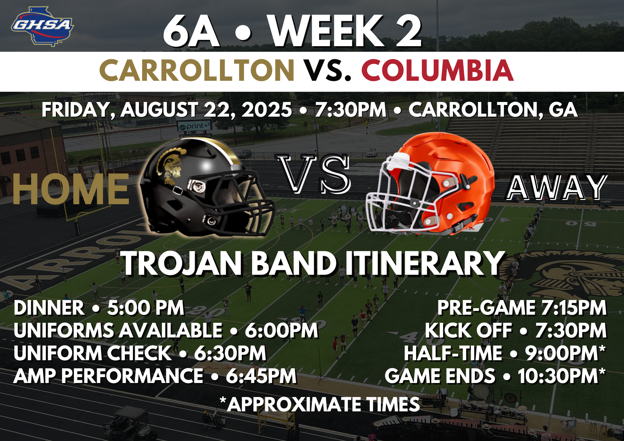 Trojans are 1-0! Home again on Friday