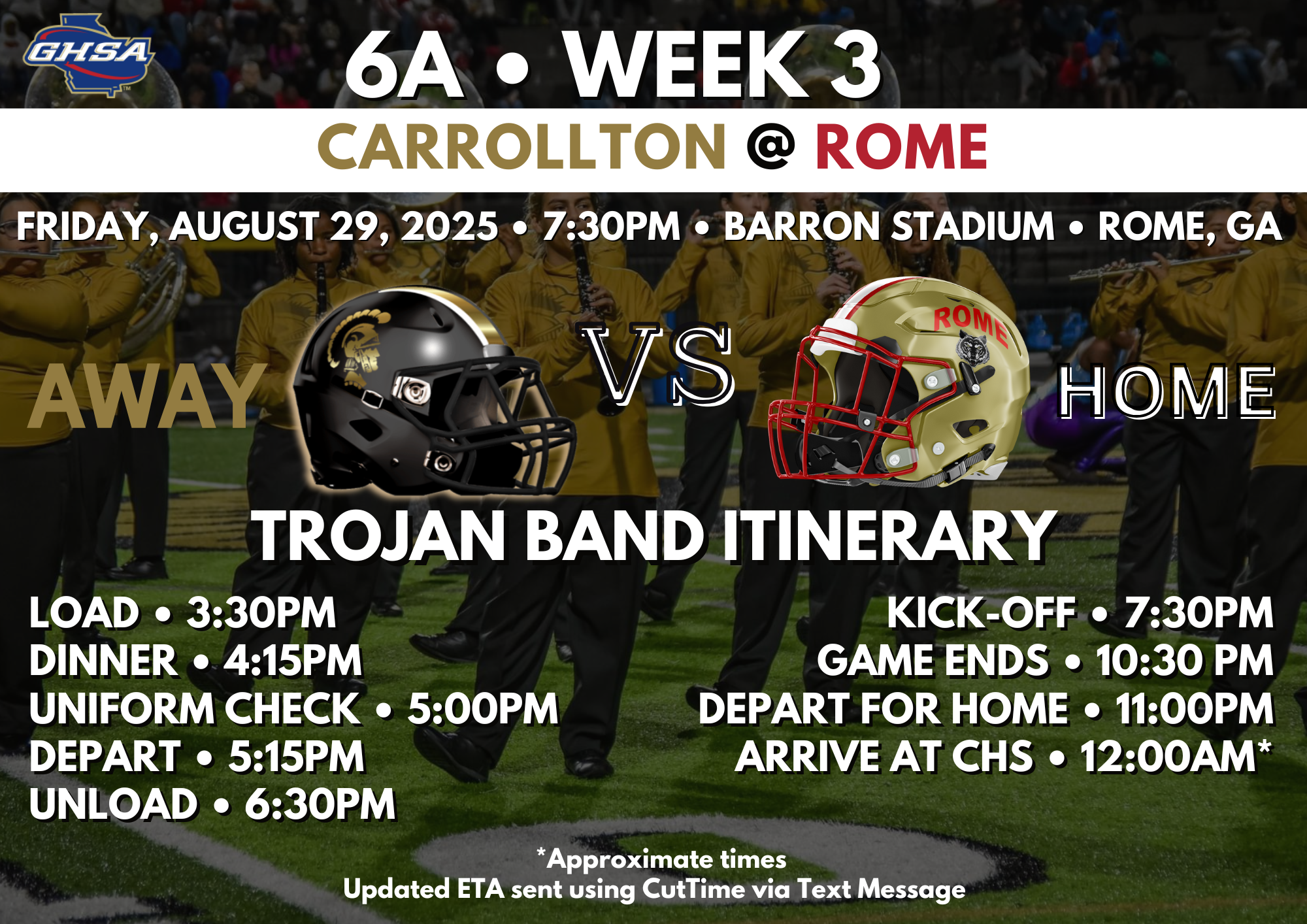 Trojans are 2-0! Away vs. Rome On Friday
